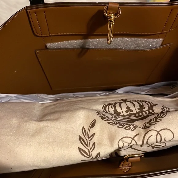 Lauren Ralph Lauren tote bag brown-cream color